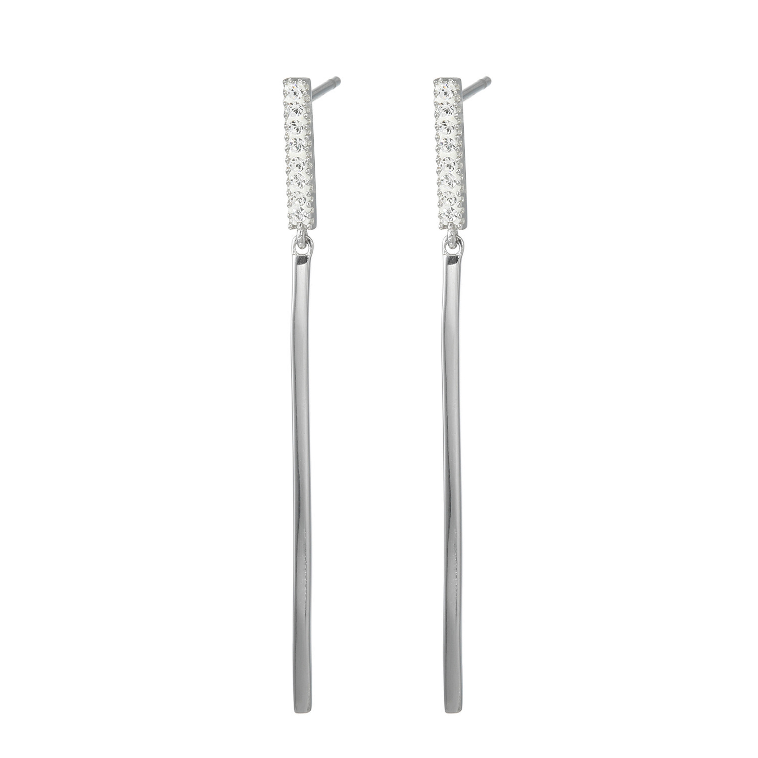 エービーステン ステンレス クリスタルガラス バーデザイン ピアス