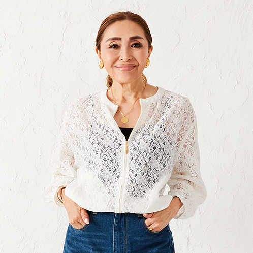 エアリーフェアリー 総レース ライトブルゾン