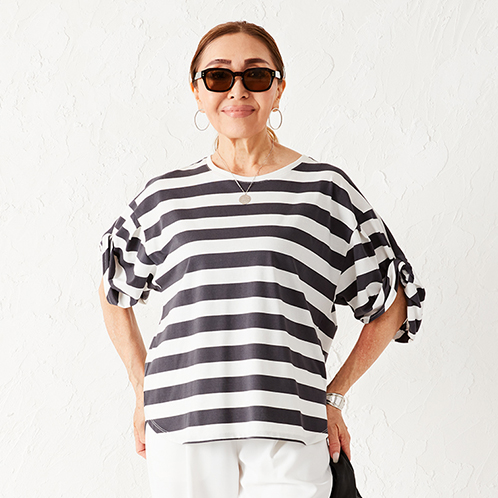 エアリーフェアリー ねじりスリーブデザイン プルオーバー