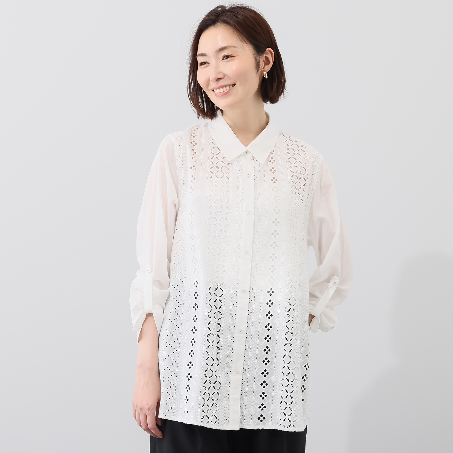 ダジュール 前身刺しゅうデザイン ブラウス