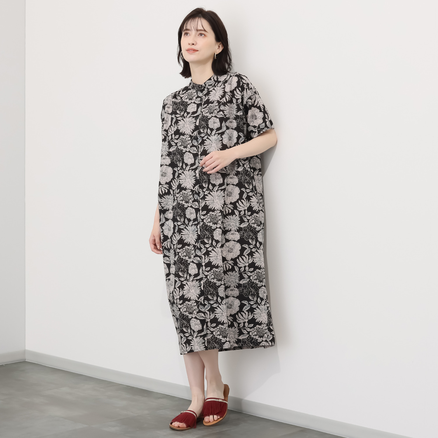 ダジュール フラワープリント ワンピース