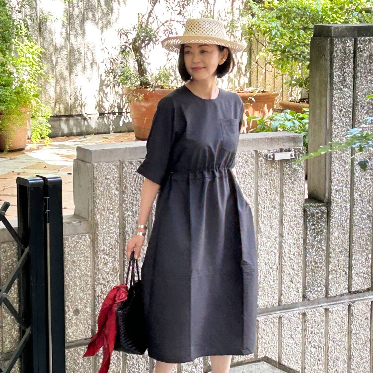 リラリー UVカット・接触冷感 ドローストリング リラックスフォルム