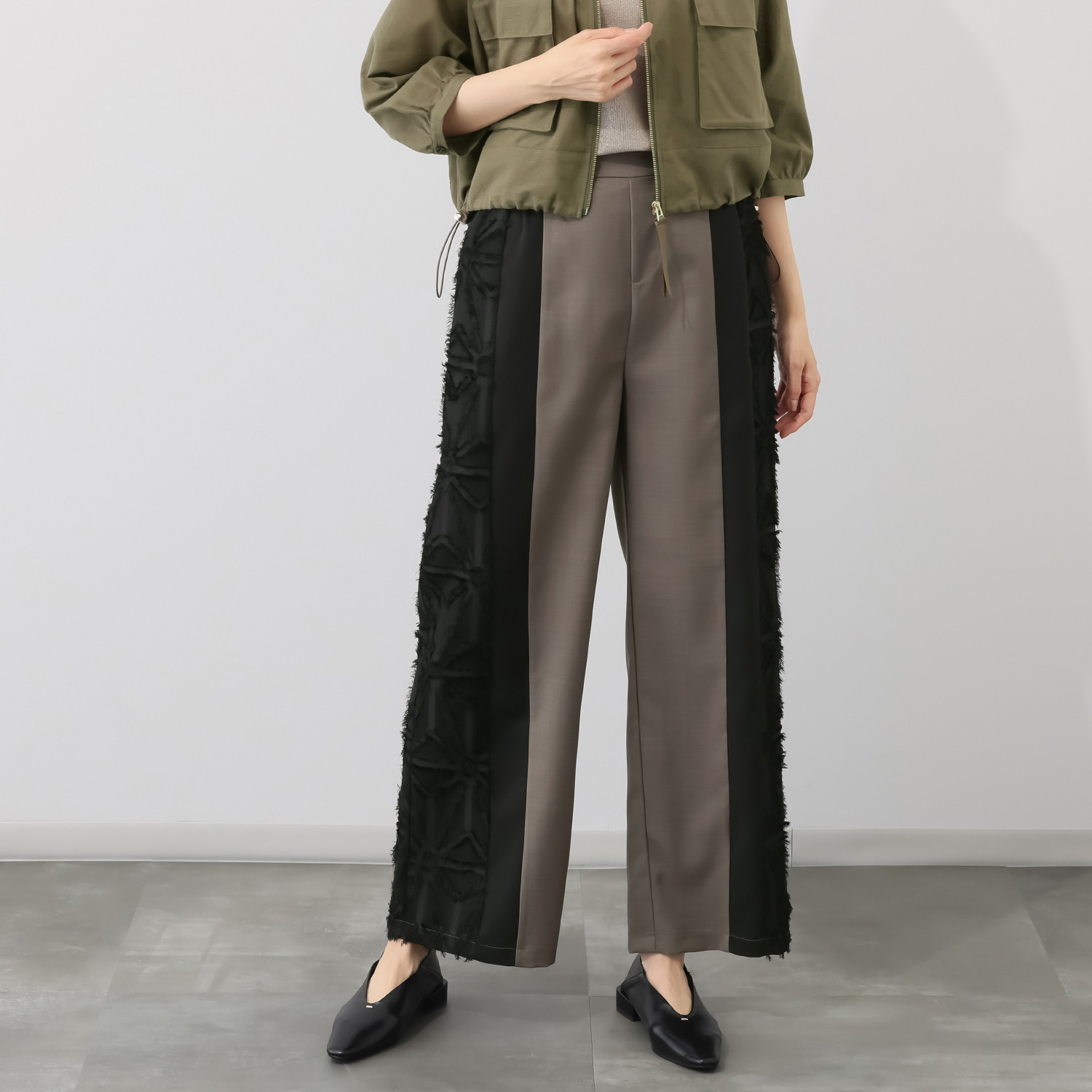 スタイル・ラヴィー 異素材ミックス モードに着こなせ！ イージーパンツ