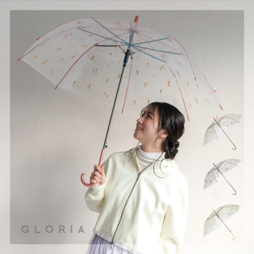 かわいい雑貨屋さん グロリア 花柄 ビニール傘