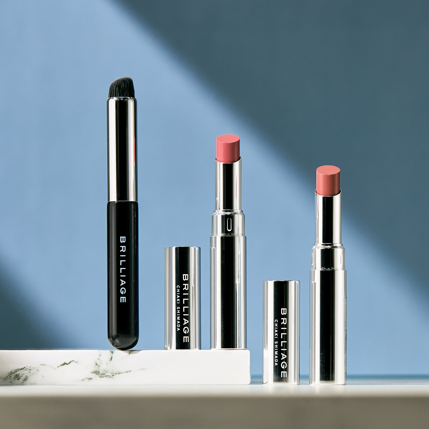 ブリリアージュ グロウバーム２色 ＜スプリングロゼ＞ ＜サンセットビーチ＞＆ フィンガーブラシ 特別セット