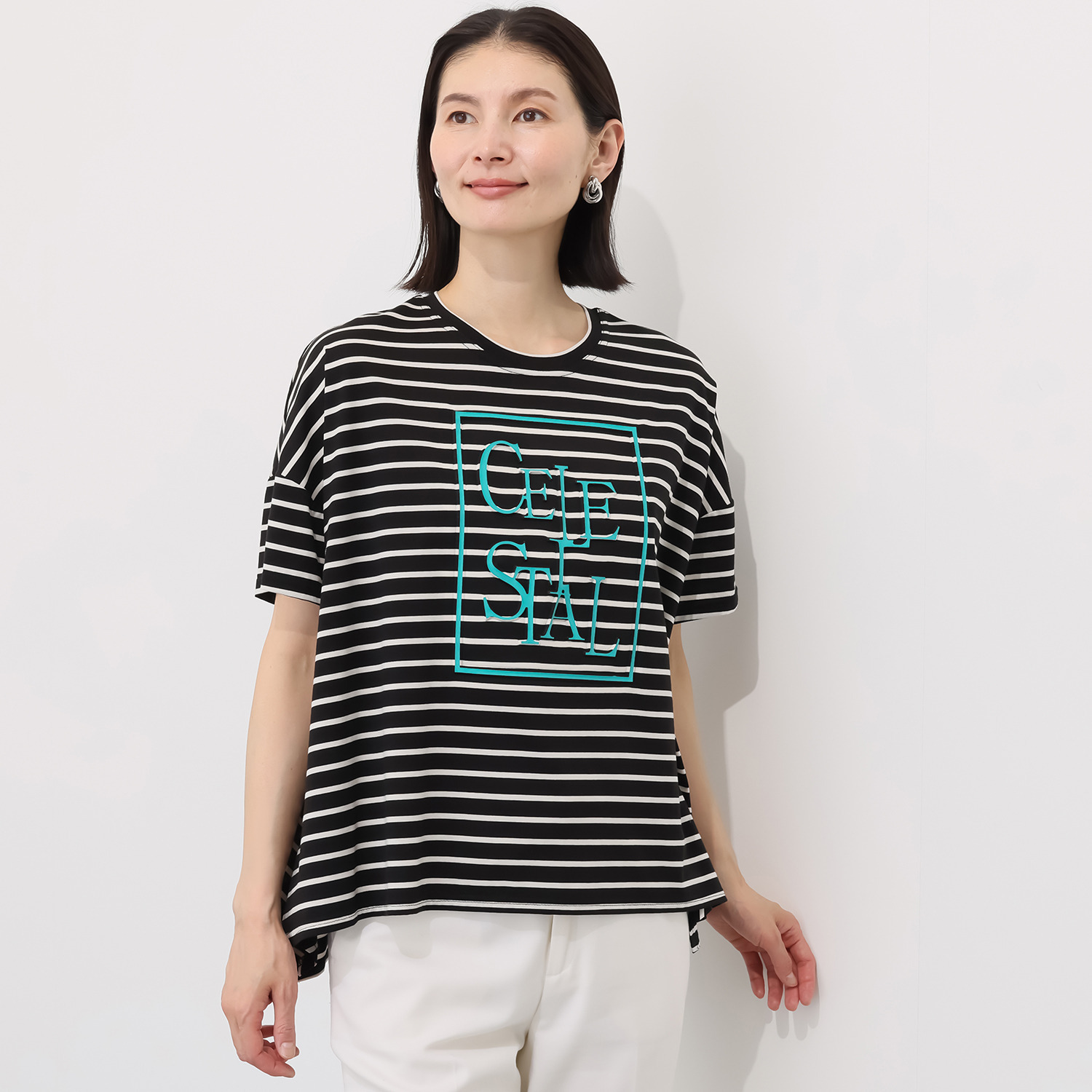 ダジュール エンボスロゴ ボーダーチュニック