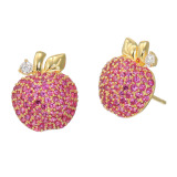 ファシーノアルジェント シルバー ＣＺ ムーンアップル スタッドピアス