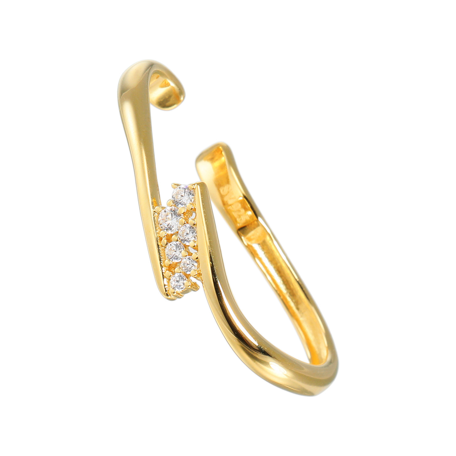 ファシーノアルジェント シルバー ＣＺ ツインウェーブ イヤーカフ ＜片側のみ＞