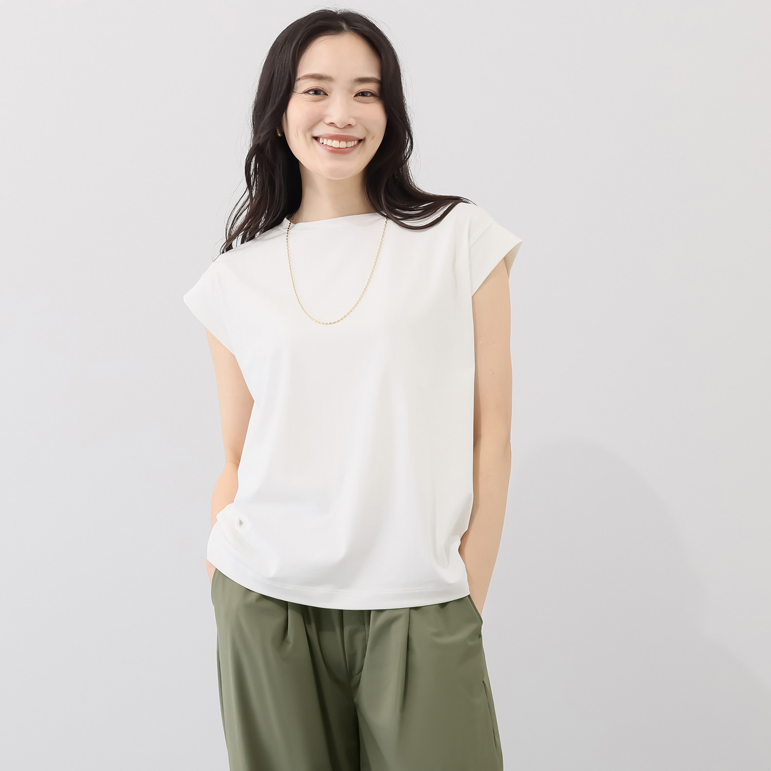 亀恭子セレクト！ シャルルポ ＵＶカット コットン混 シルケットスムース プルオーバー