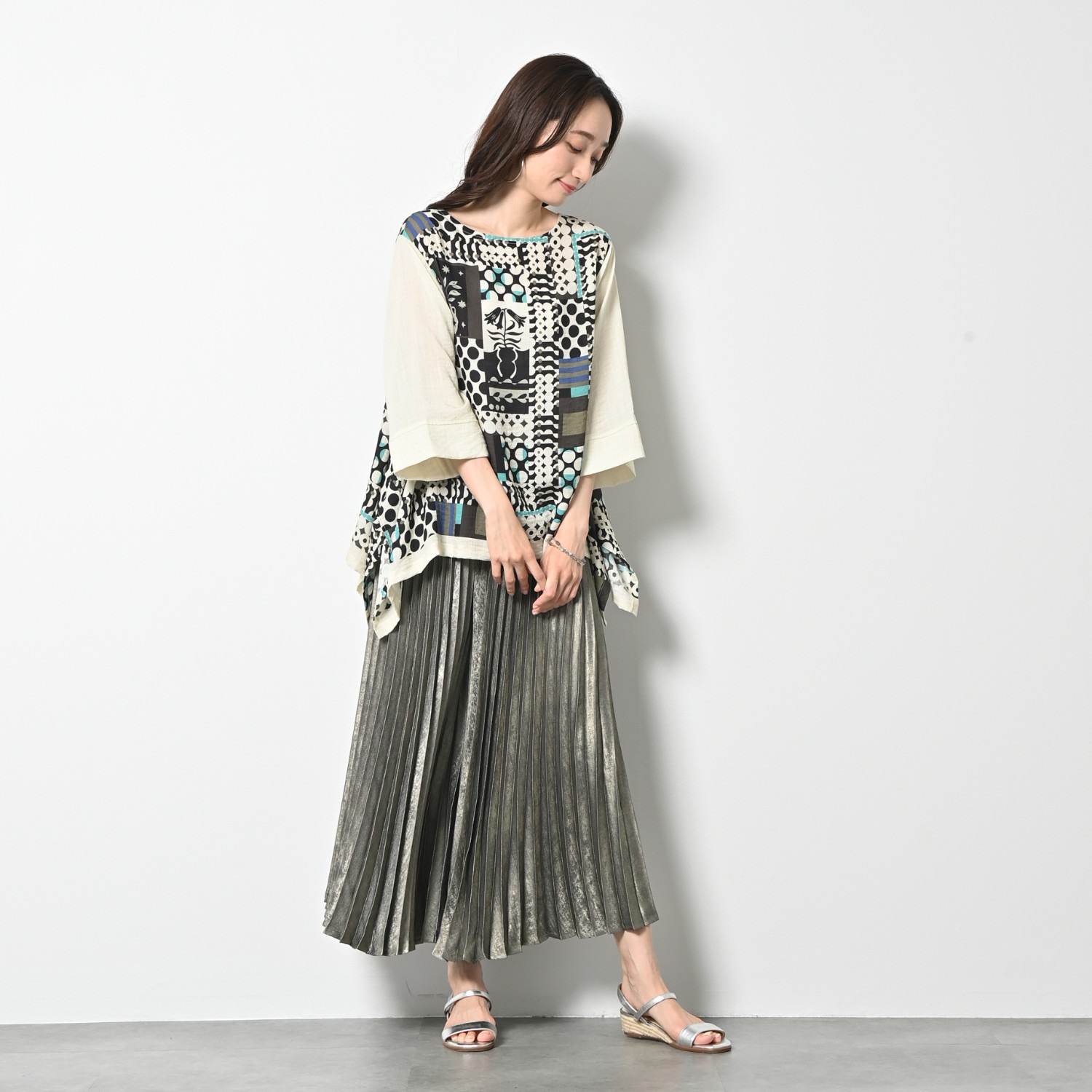 ゼラールスポーツ プリーツデザイン スカート見えパンツ