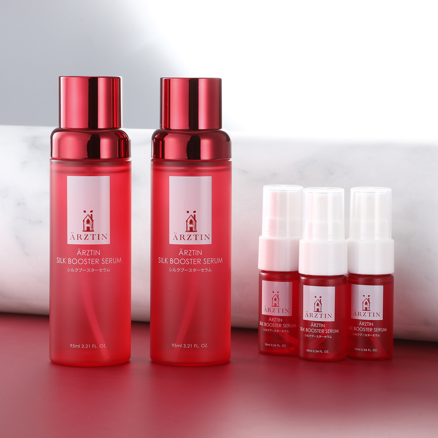 エルツティン 韓国大手美容サロン発 美容成分９８．３％配合 浴びる美容液！ シルクブースターセラム ２．３本分セット