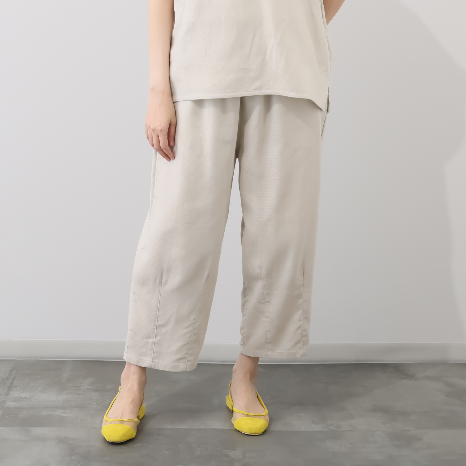 イージーライフ ＵＶカット・接触冷感 二重織ガーゼ リラックスバルーンパンツ