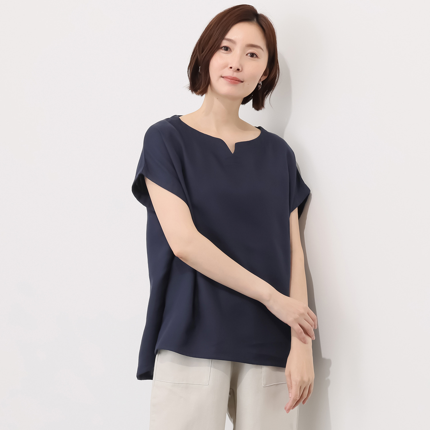 イージーライフ ＵＶカット・接触冷感 二重織ガーゼ リラックスプルオーバー