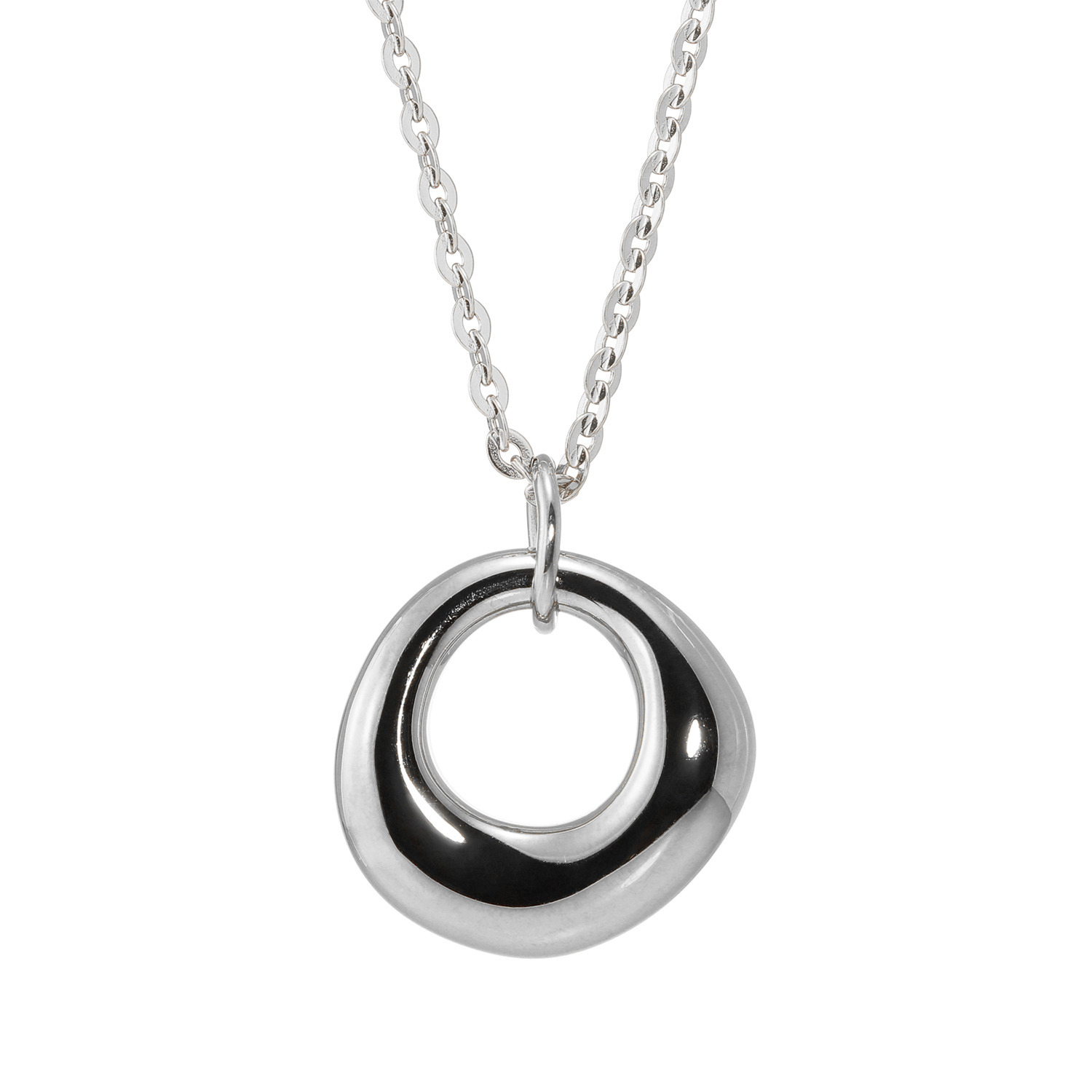 ラフィナリスタ サージカルステンレス サークルモティーフ ペタルチェーン ロングペンダント