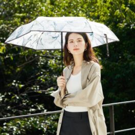 ウォーターフロント× ｍｅｍｏｒｉｆ． 自動開閉 折りたたみ傘