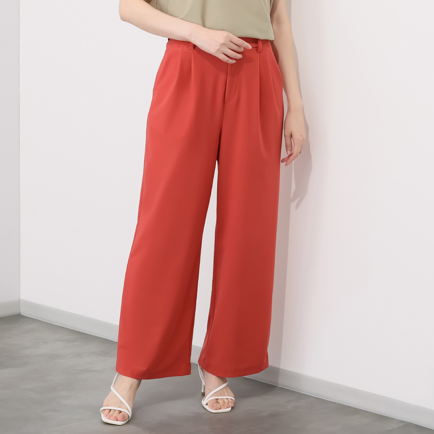 エンシュウ 接触冷感 歩くたびに涼しい 多機能ワイドパンツ