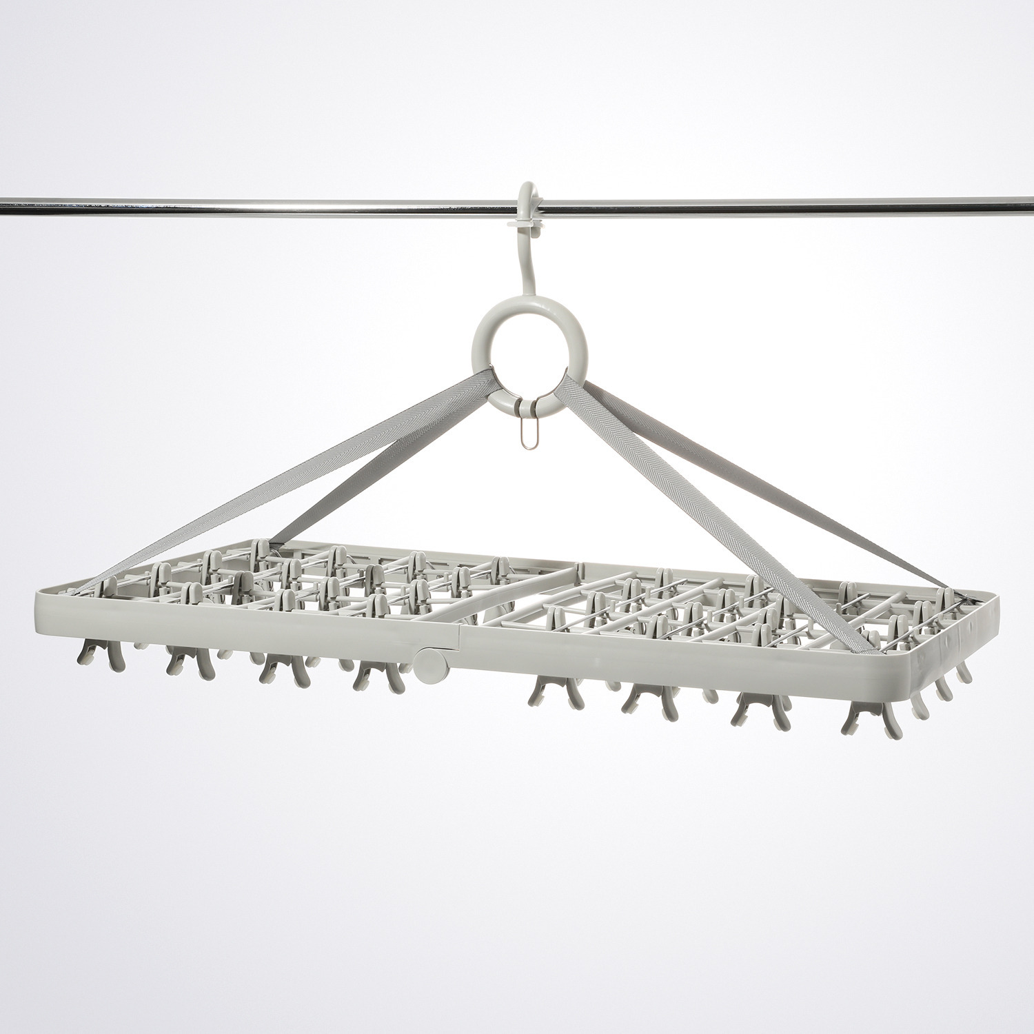 面倒な洗濯干しと 取込をワンタッチで解決！ かたてで干せる 一度に取れる ピンチハンガー カシャリア