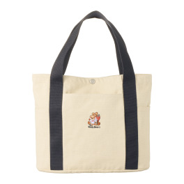 テディベア ワンポイント刺しゅう入り トートバッグ