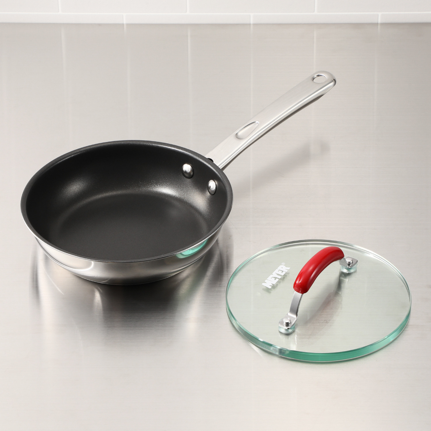 マイヤー プレス調理で 料理の仕上がり ワンランクアップ！ フライパンプレスセット