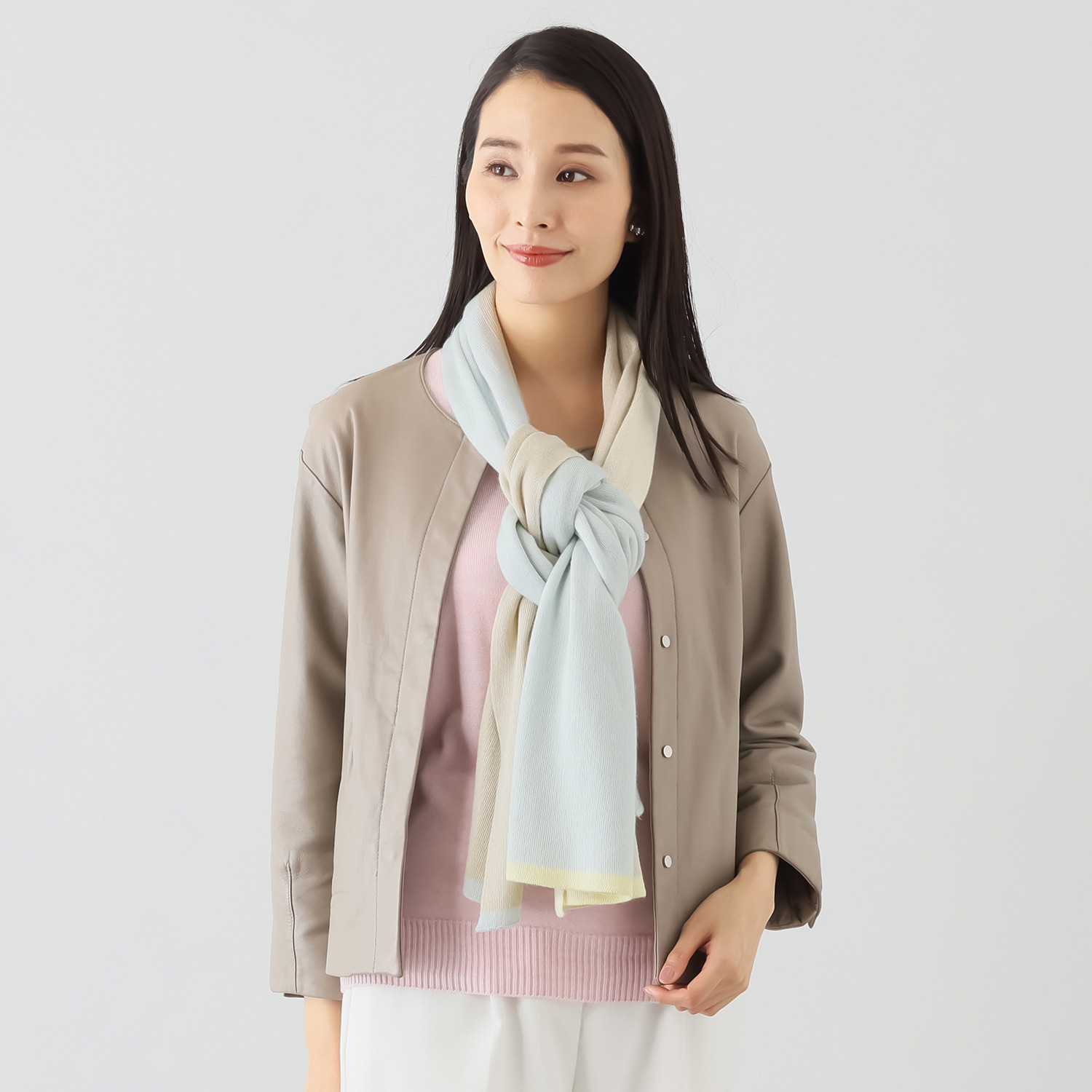 ハセガワ カシミヤよりも細い スパンシルク１００％ ストール