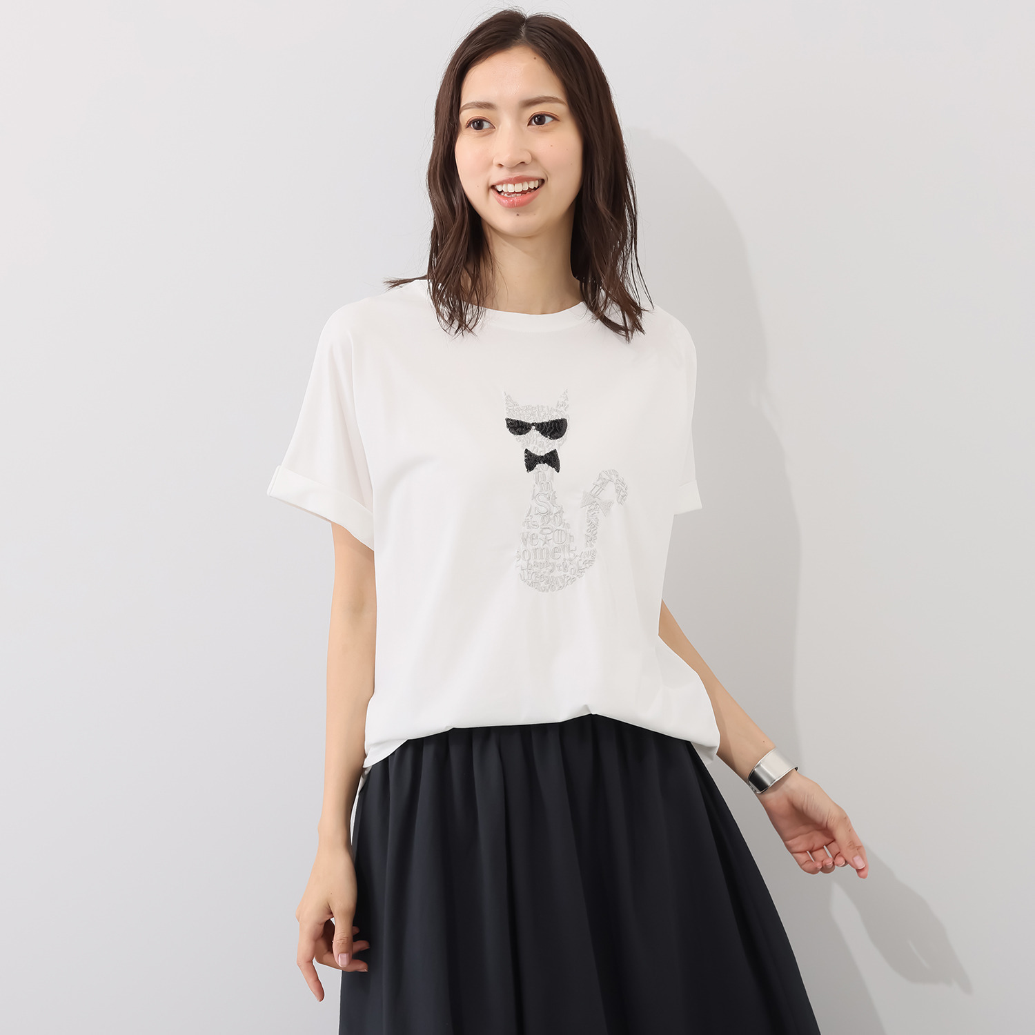 ラヴィーコンフォート 接触冷感 生意気ネコちゃん にゃんこプルオーバー