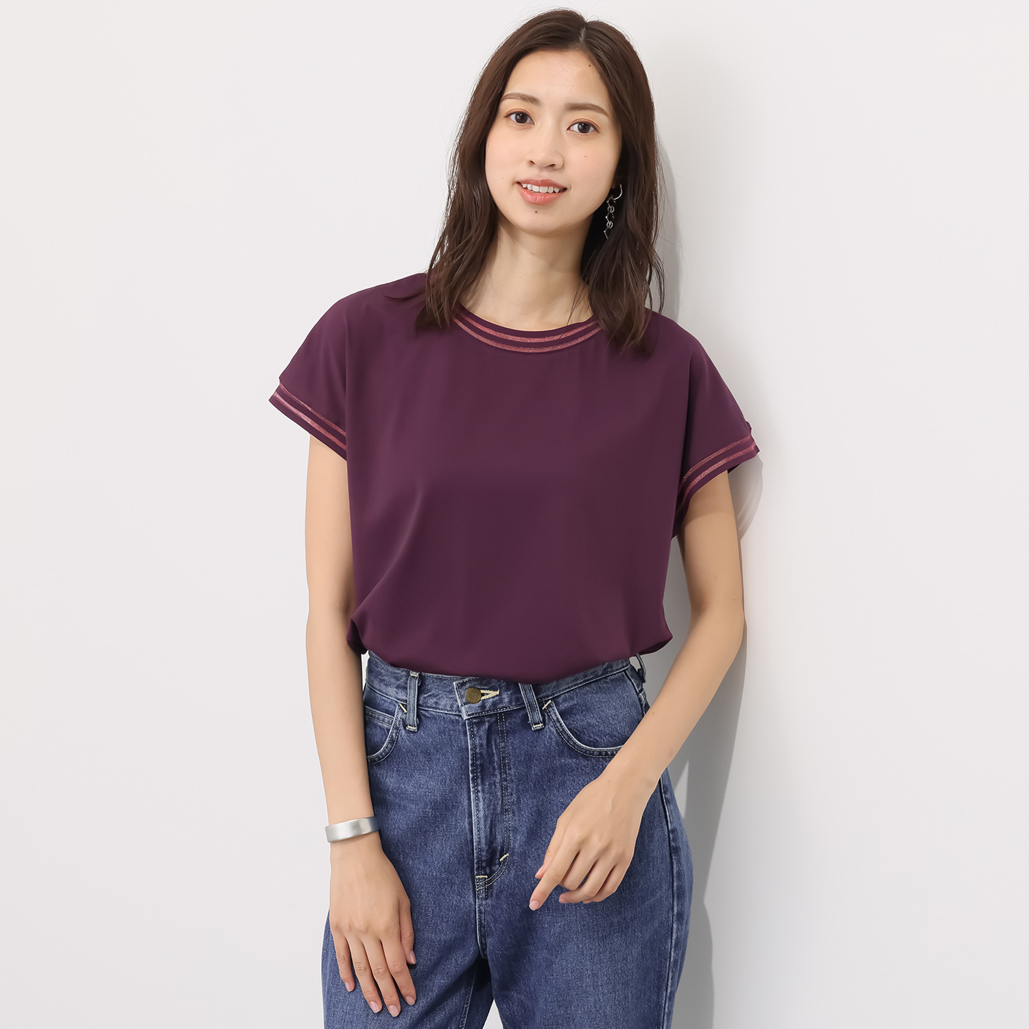 ラヴィーコンフォート 接触冷感 透かし切替アクセント ヘビロテプルオーバー