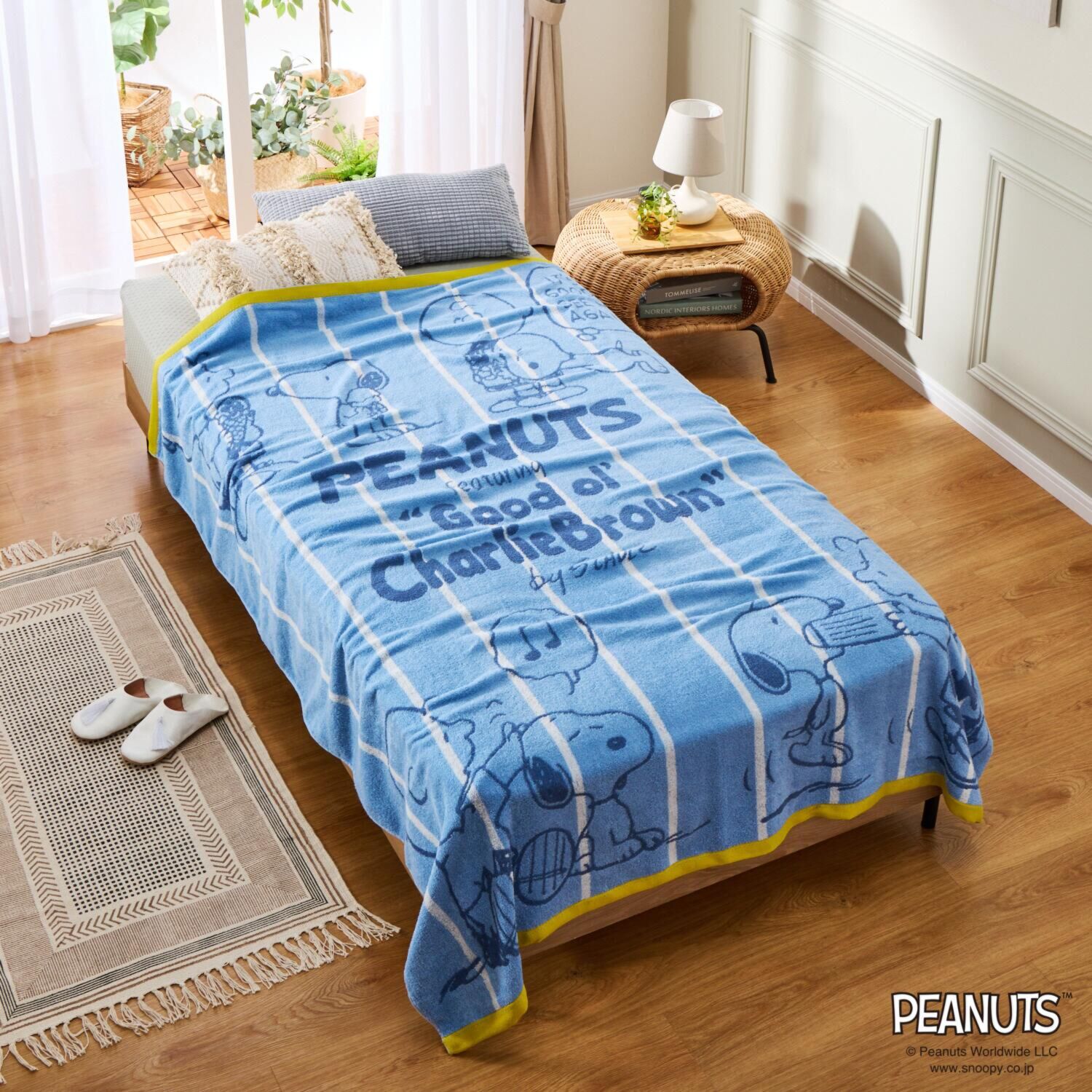 スヌーピー ＰＥＡＮＵＴＳ Ｆｒｉｅｎｄｌｙ コットン１００％ タオルケット