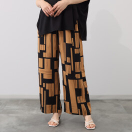 フーア ジオメトリック柄 プリント イージーパンツ
