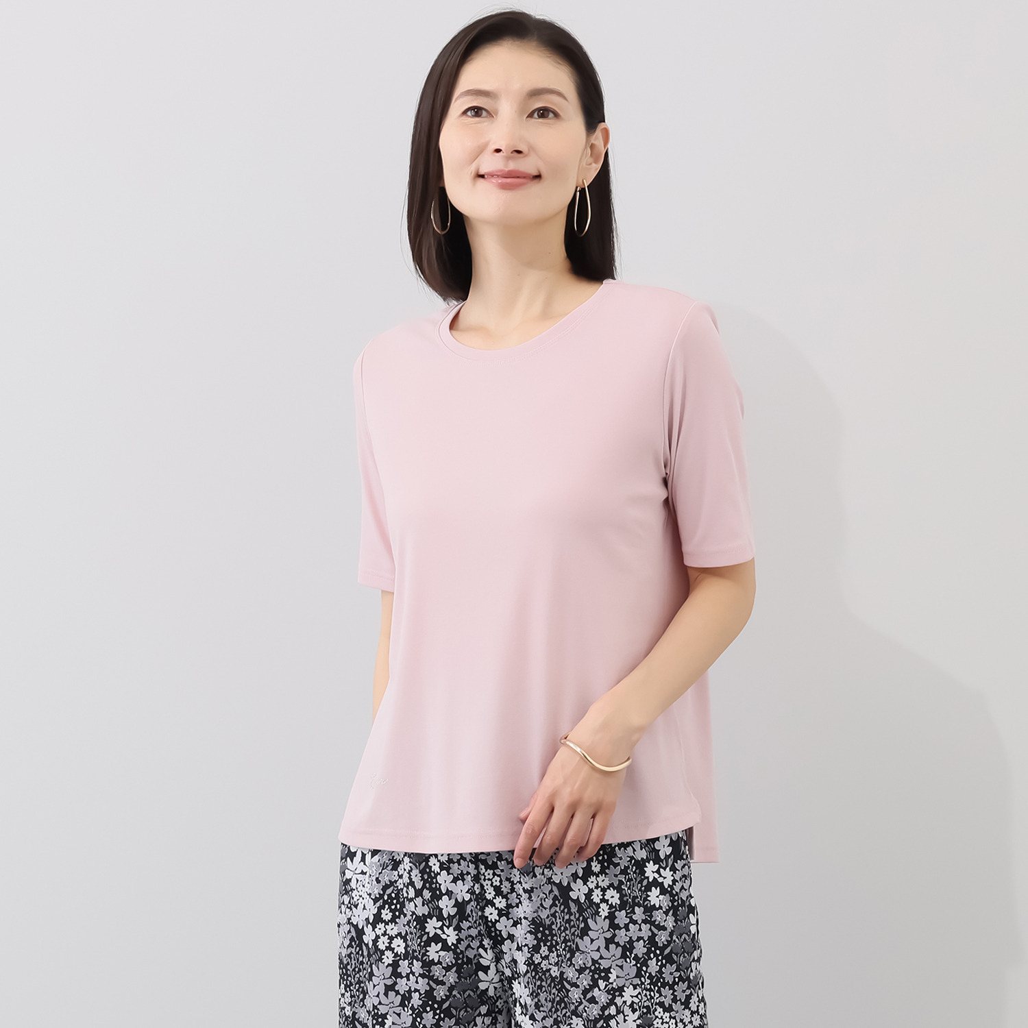 ダジュール 接触冷感 綿フライス プルオーバー