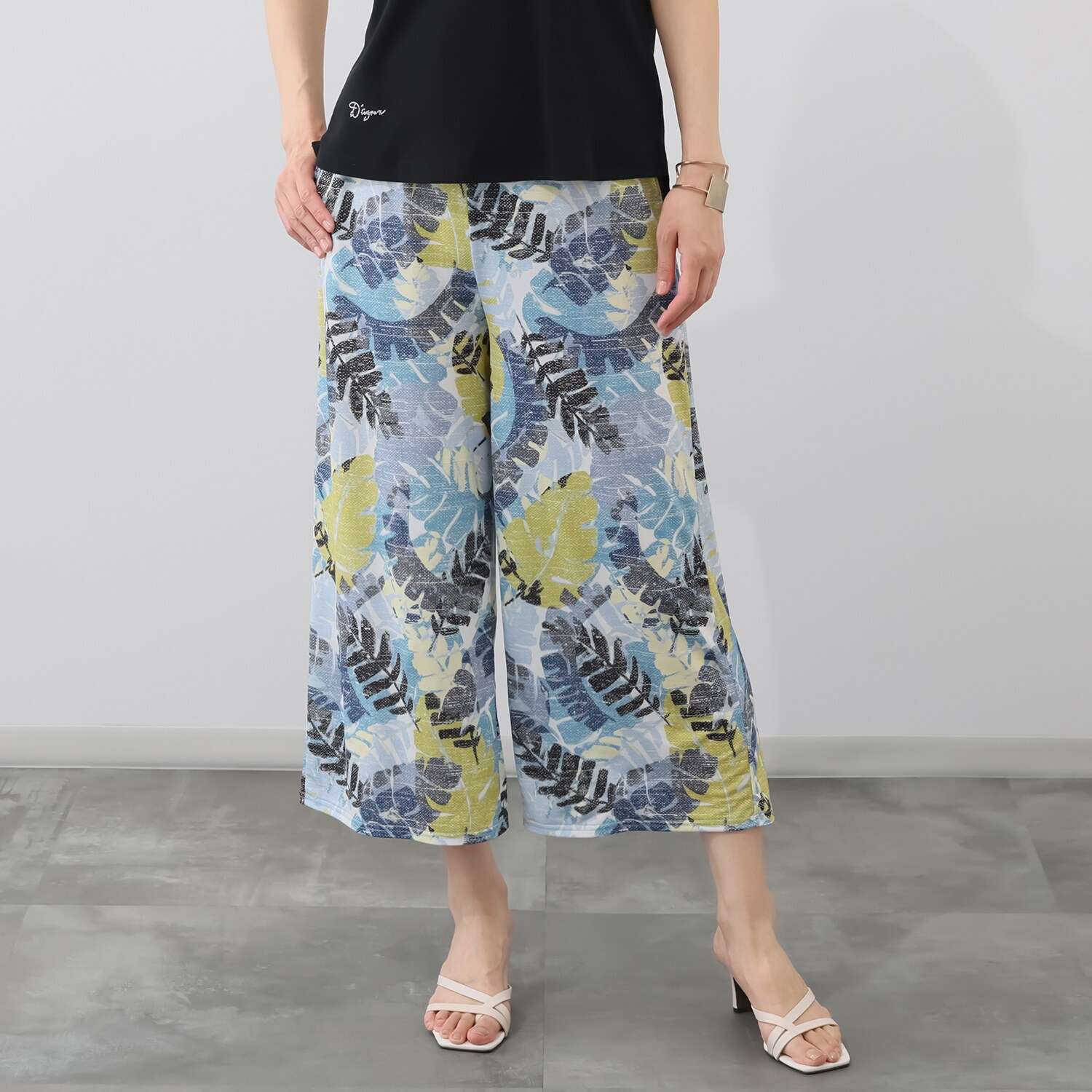 ダジュール プリント リラックス快適パンツ