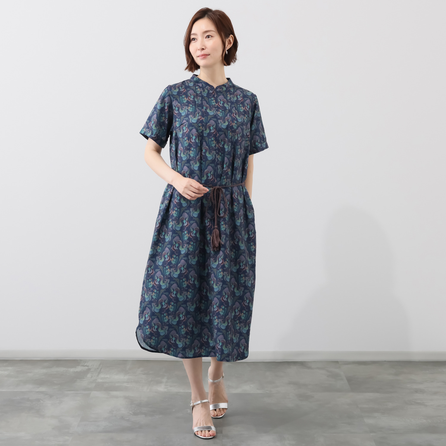 エル　ステュディオ ドライタッチ カフタンワンピース