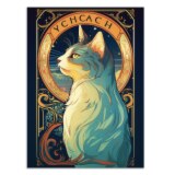 インテリアアート 猫シリーズ ミュニャＩＩ ＜約３３×２４ｃｍ＞