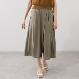 里麻 ＵＶカット・接触冷感 巻きスカート風 ワイドパンツ