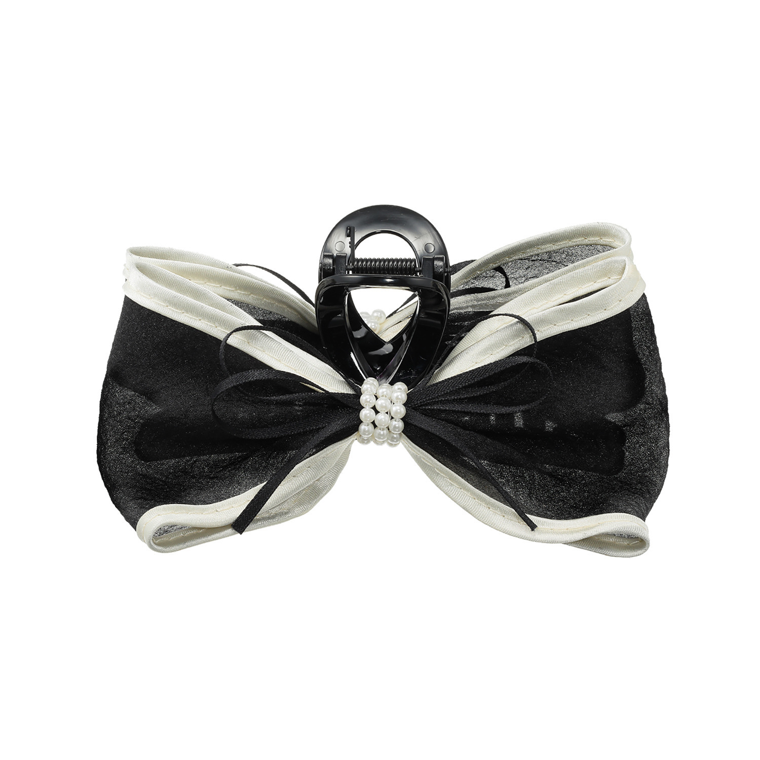 小枝流へアジュエリー モノトーンリボン バンスクリップ