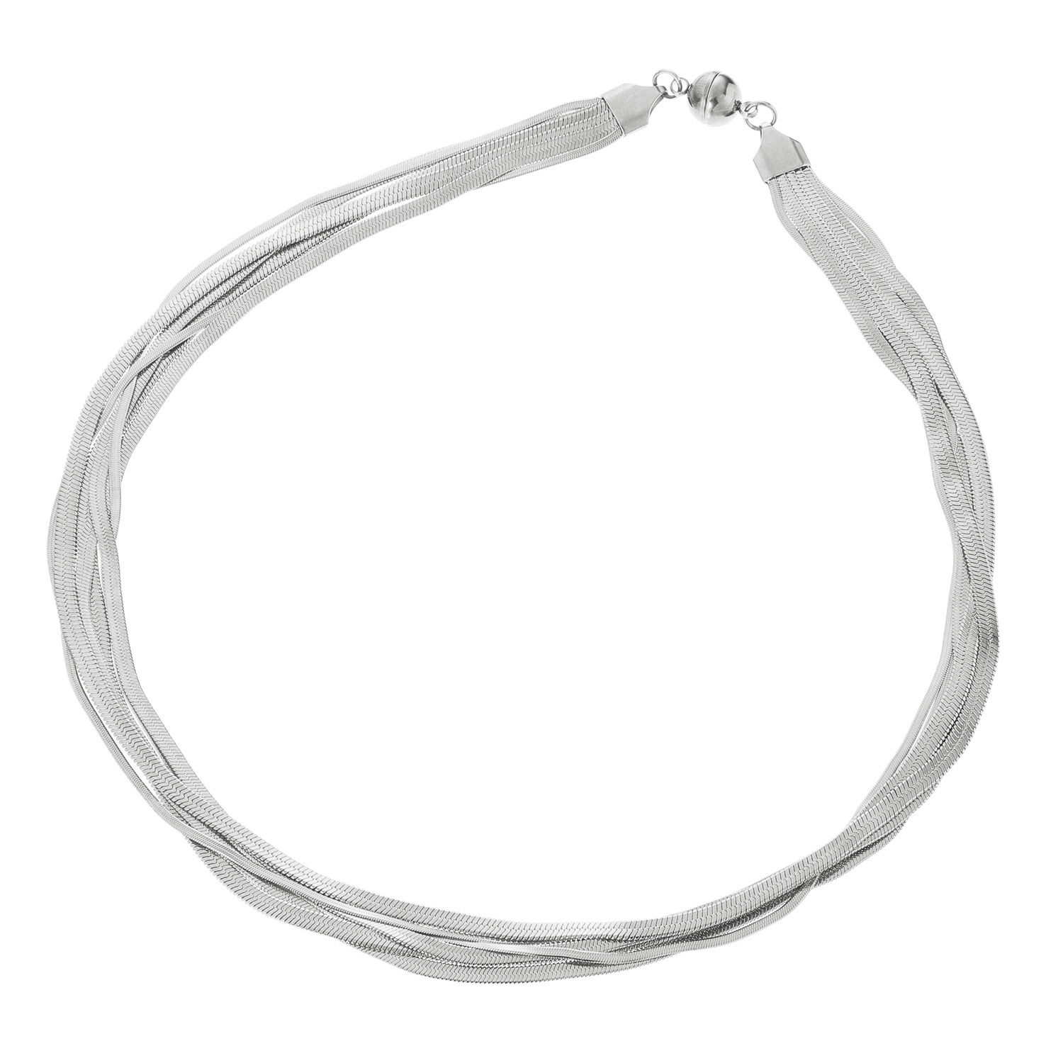 デルークス ステンレス スネークチェーン ６連ネックレス