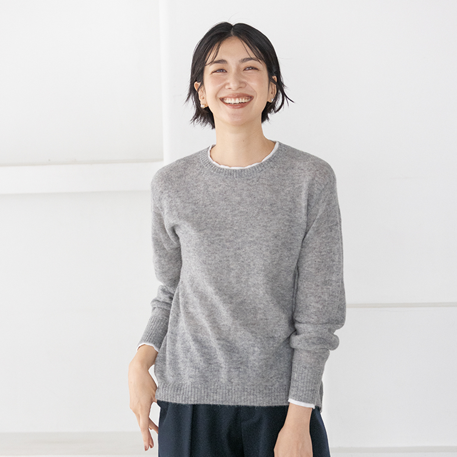 yori ベビーアルパカポロニット yori ベビーアルパカポロニット グレー - メルカリ