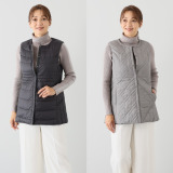 スタイル・ラヴィー 着回し抜群！ 中綿入りあったか リバーシブル ロングダウンベスト