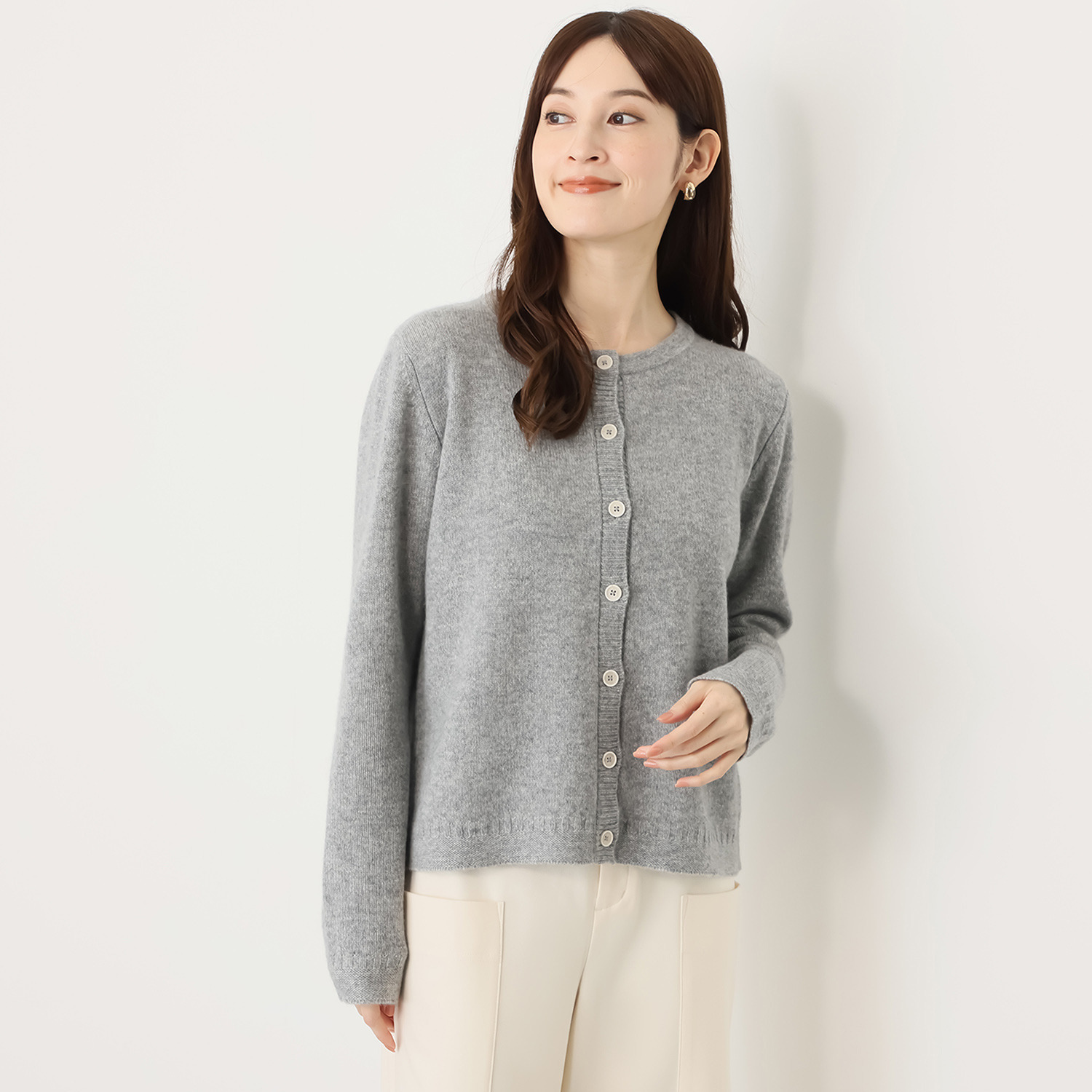 モカサン　ジュンコシマダ カシミヤ カーディガン