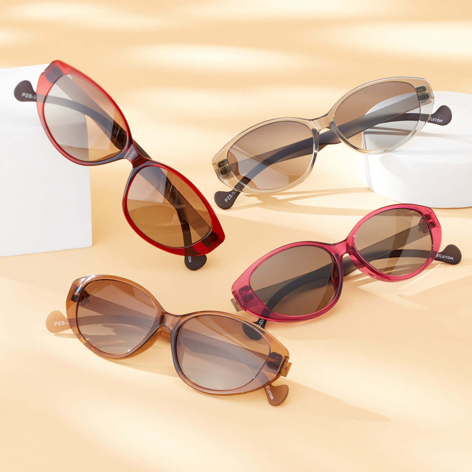 フィルストン ドライブにもレジャーにも まぶしさ＆ＵＶ＆ ブルーライトをカット オーバル型 軽量偏光サングラス