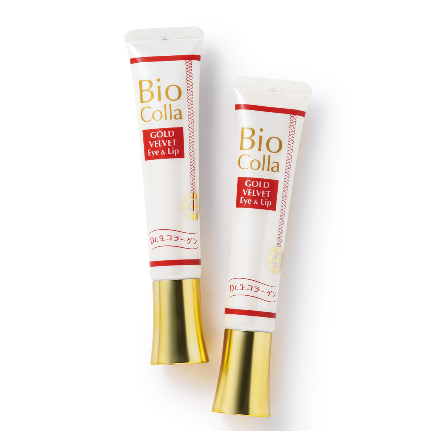 ビオコラ 生コラーゲン配合！ （非加熱２５度以下） 目元と唇を徹底ハリケア ゴールドベルベット アイ＆リップ ２本セット