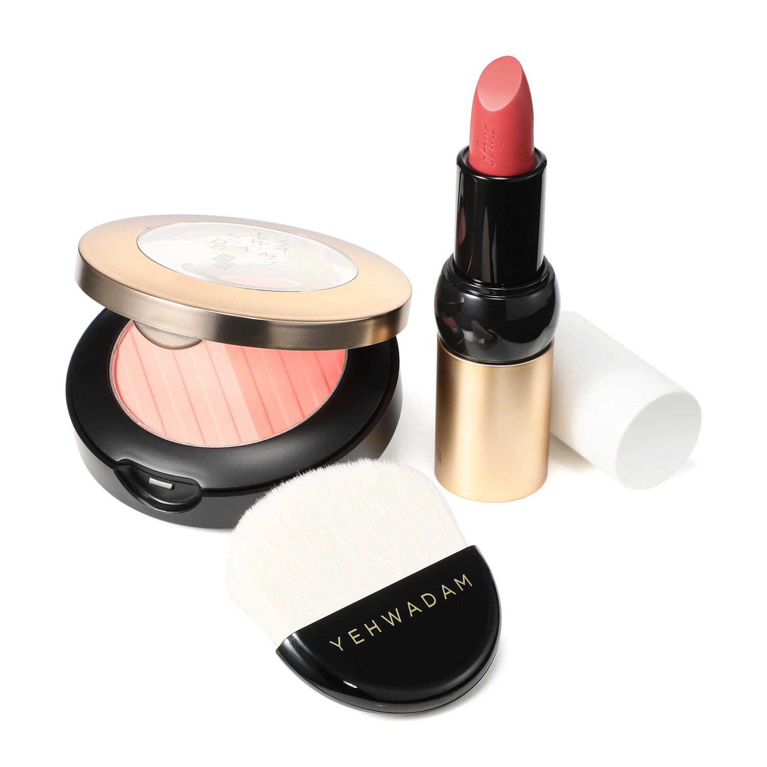 ザ　フェイスショップ 顔印象を華やかに演出 イェファダム チークブラッシュ コーラル＆ グロー　リップスティック ＜カシミヤコーラル色＞