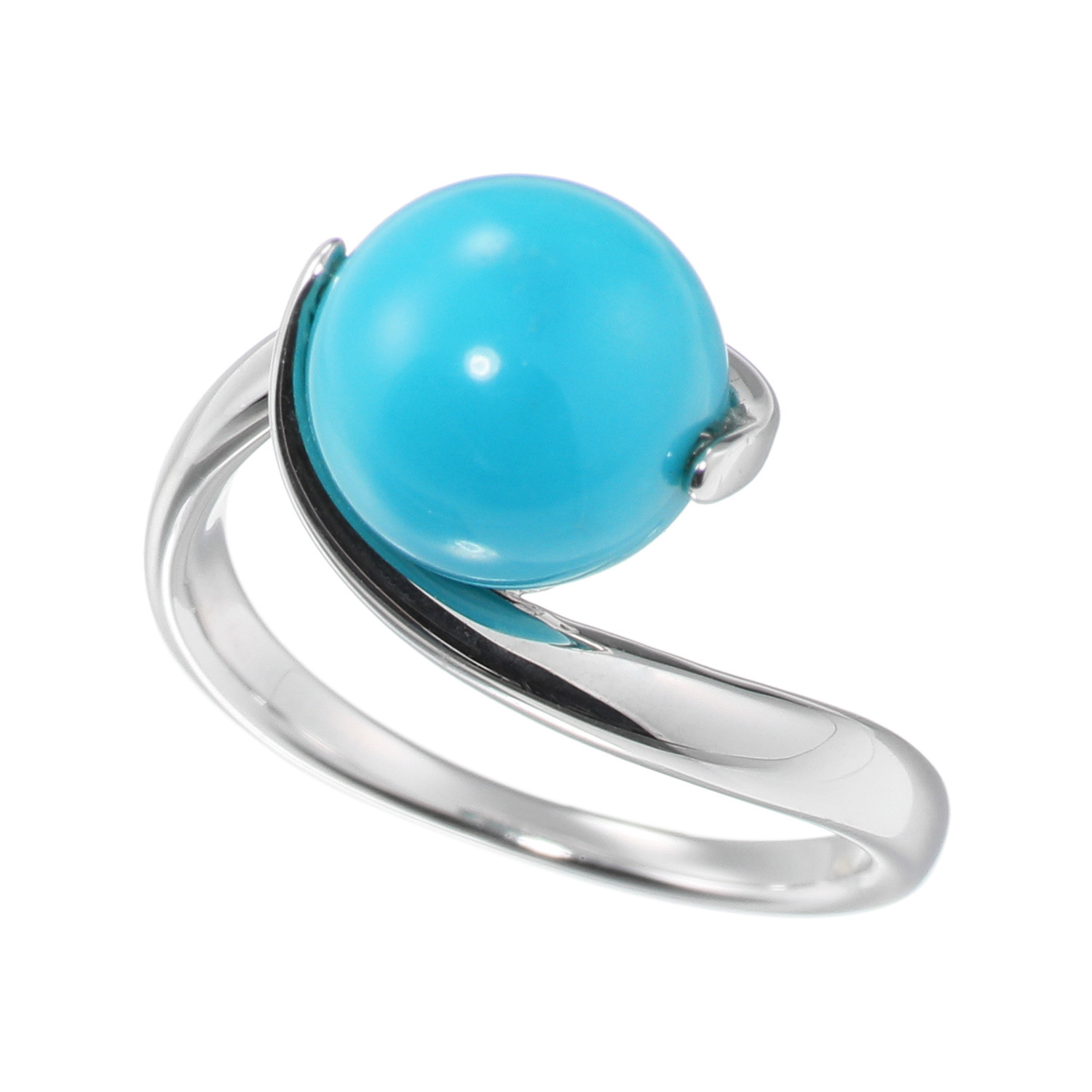 ミケランジェロ シルバー アリゾナ産ターコイズ 9mmUP 丸玉リング