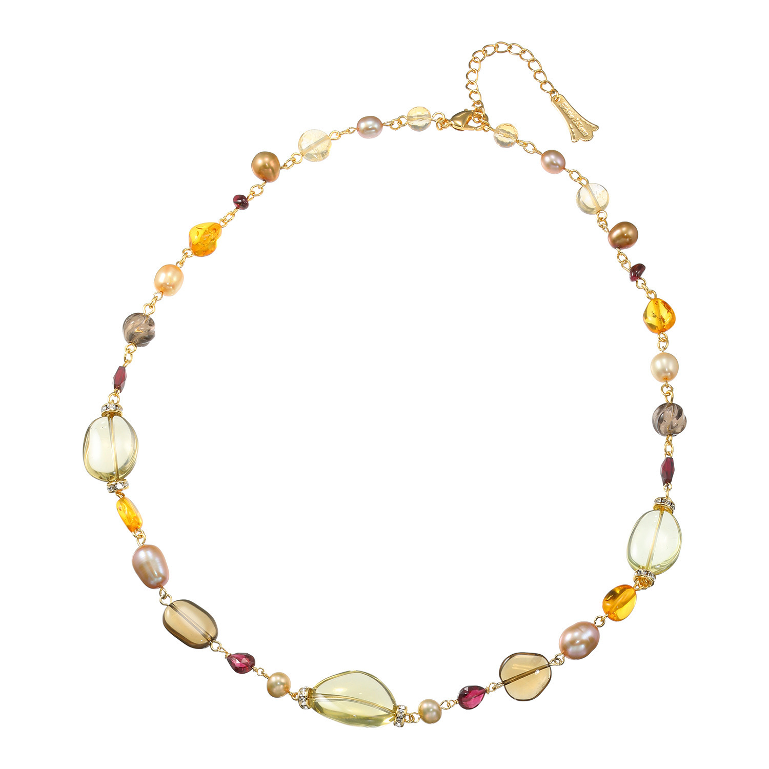 シマ・リリアーナ シマ・キャプシーヌコラボ ミックスジェム＆ パール＆ビジュウ ネックレス