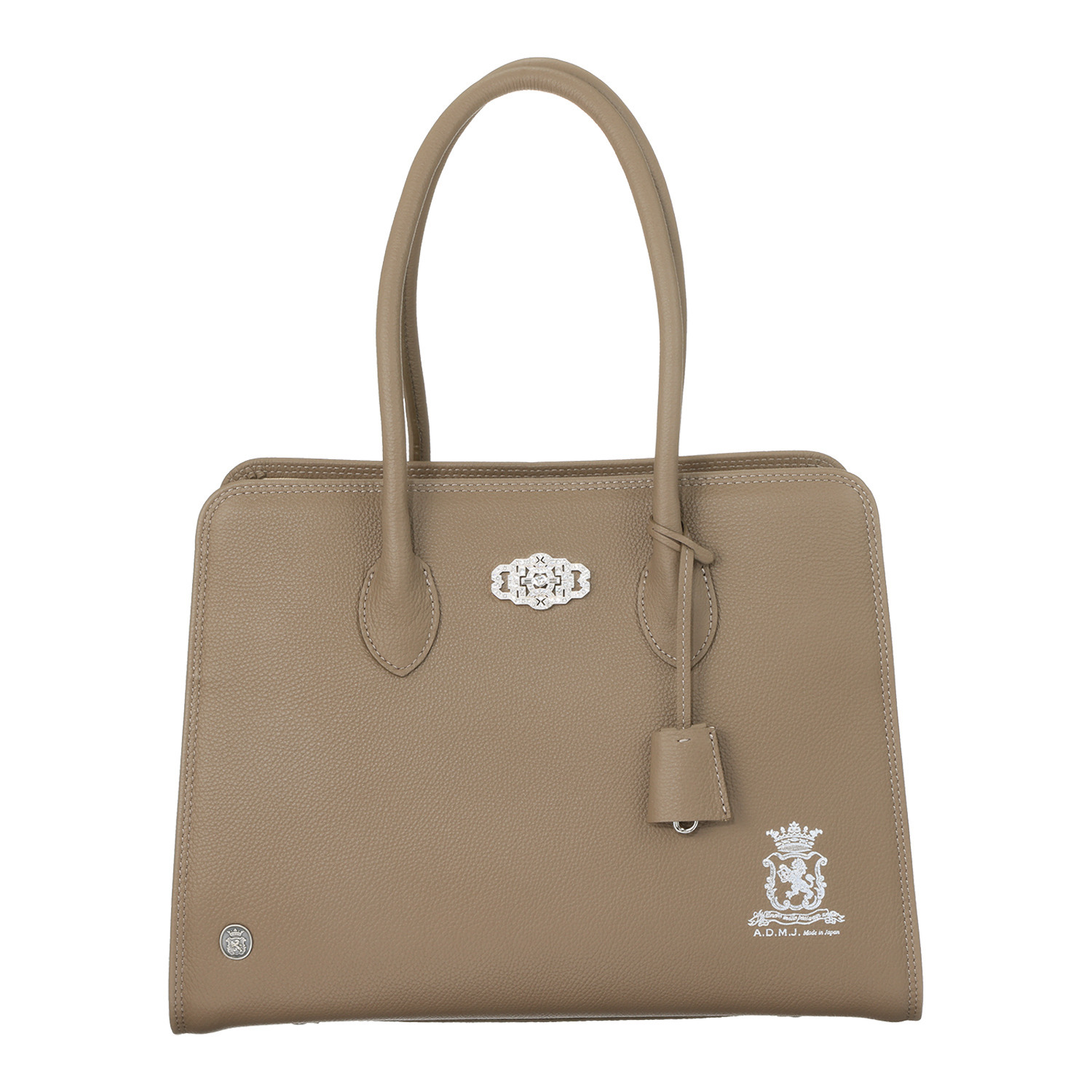 エーディーエムジェイ スパニッシュレザー アールデコモティーフ トートバッグ