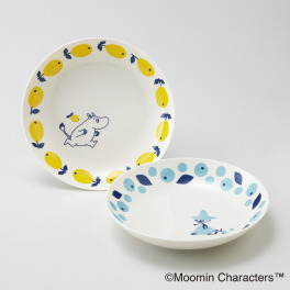 ムーミン 日本製 Ｃｏｌｌａｒ（カラー） ペアパスタ皿セット （２１ｃｍ）