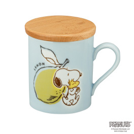 スヌーピー フタにもなる コースター付 フルーツ柄 日本製マグカップ
