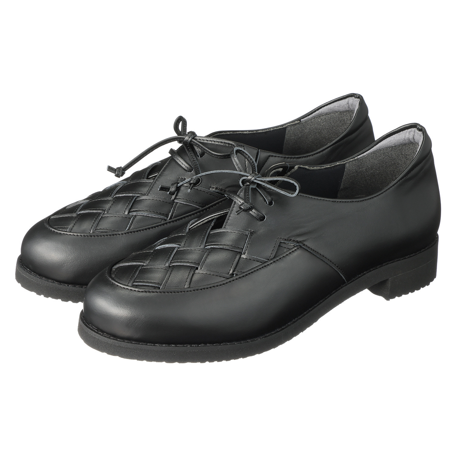 『未使用級』ミスキョウコ　撥水　ブラックフォール　パンプス　ストラップ　スクエア 未使用級』ミスキョウコ 撥水 ブラックフォール パンプス