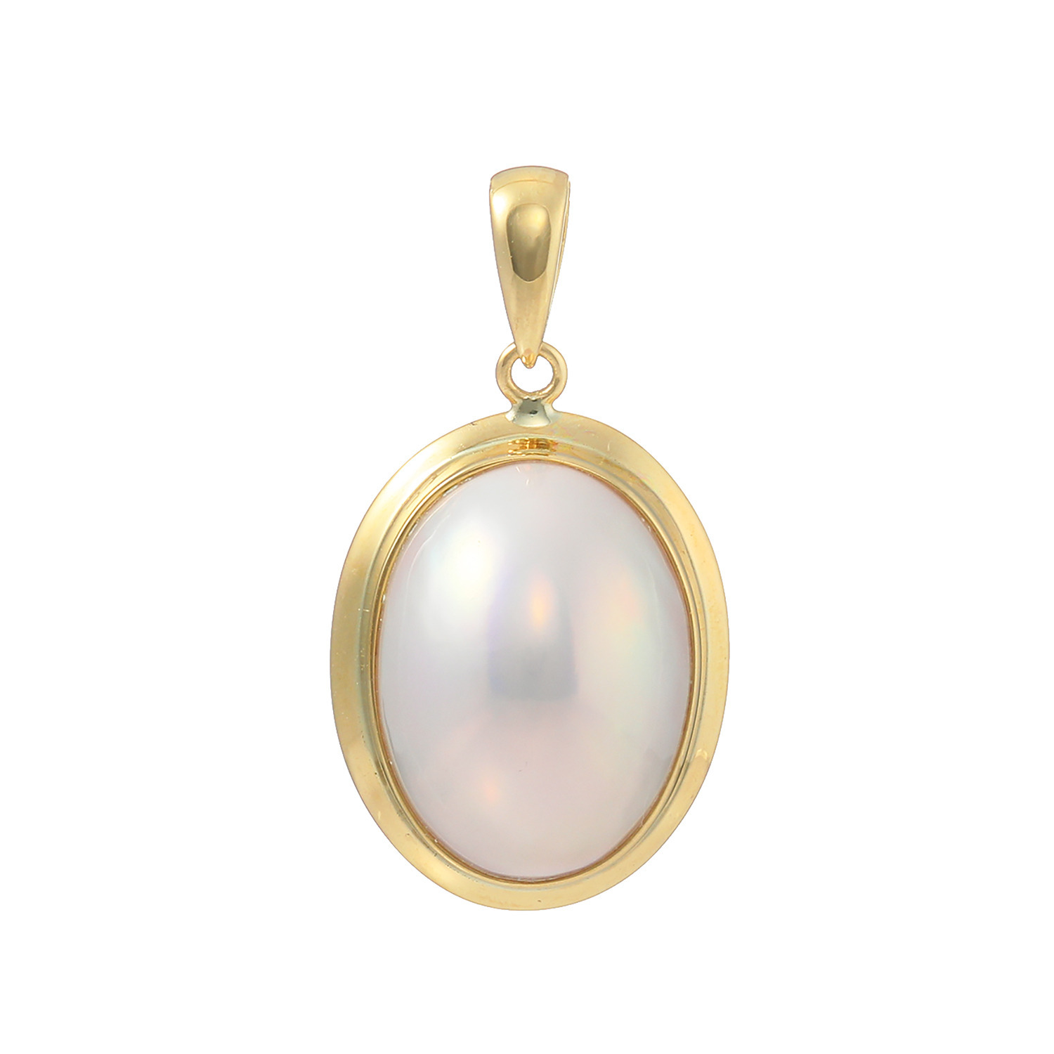 グロッシーマベパール 18K 奄美大島産 マベパール オーバル