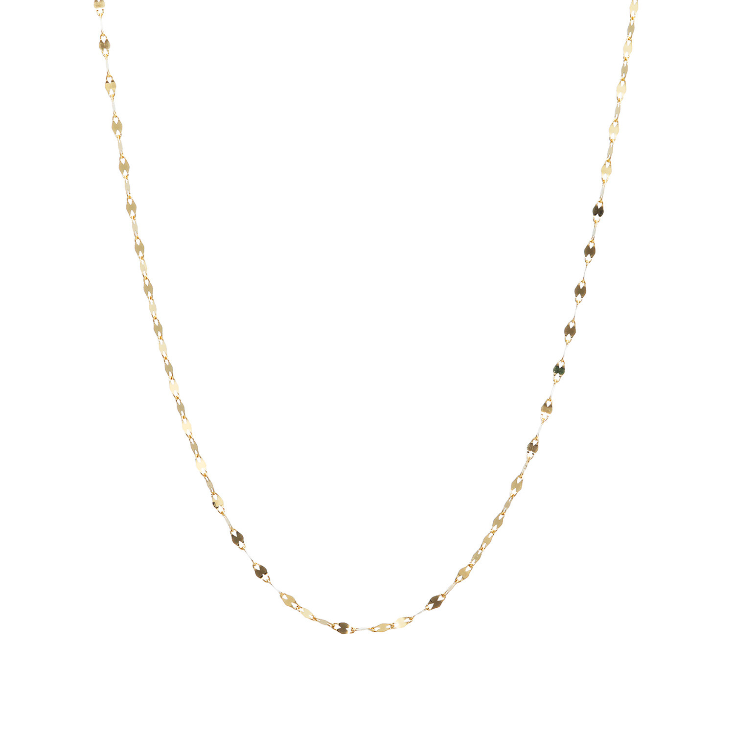 オーサムジュエリー 18K ペタルチェーン スライド ロングネックレス