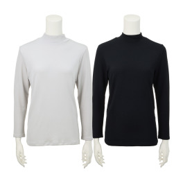 ブリーズドライ 汗ムレ対策　吸放湿 快適さらさら ハイネック長袖インナー ２色セット